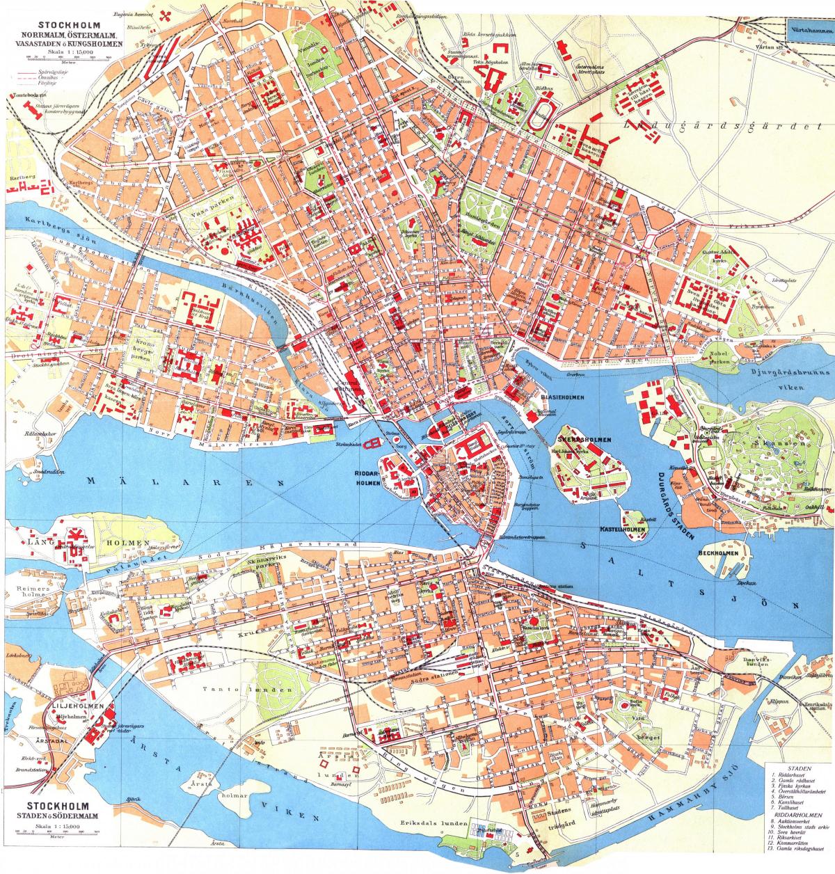 mapa de kungsholmen em Estocolmo