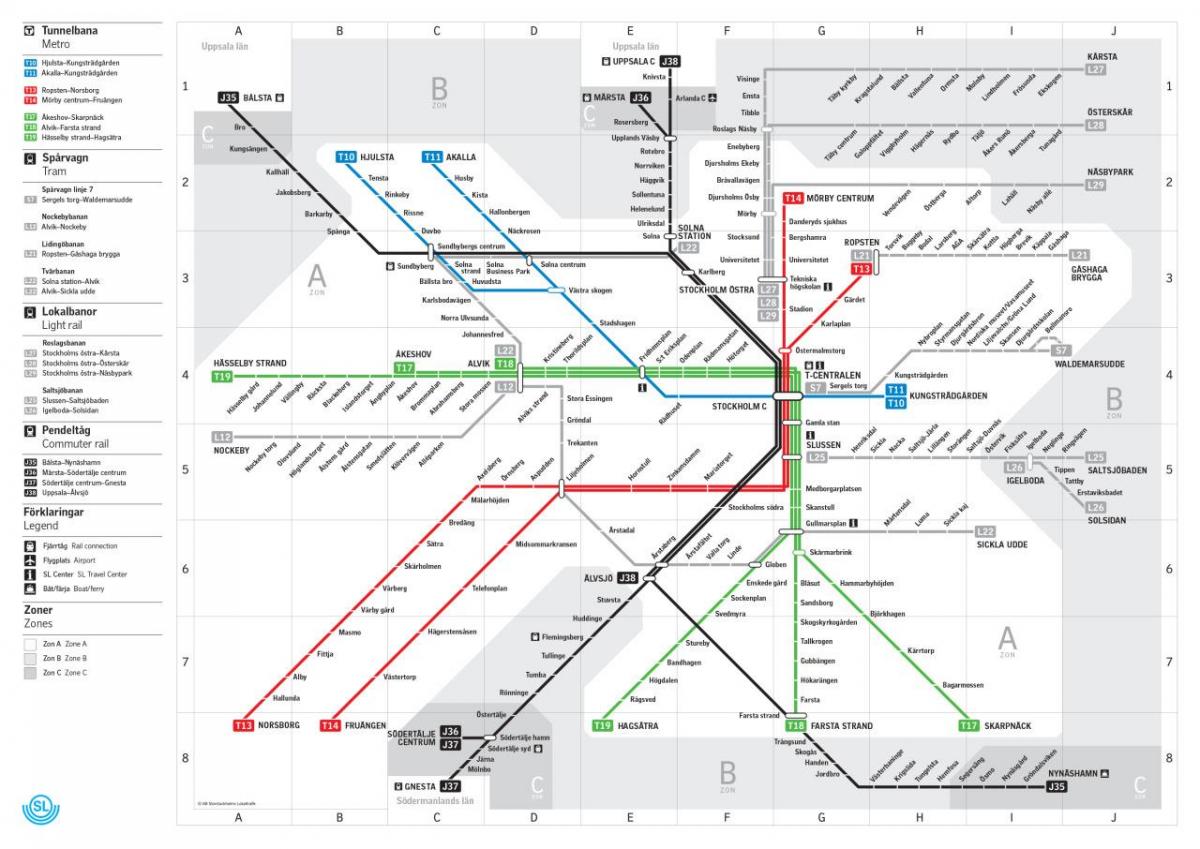 mapa do sl metro