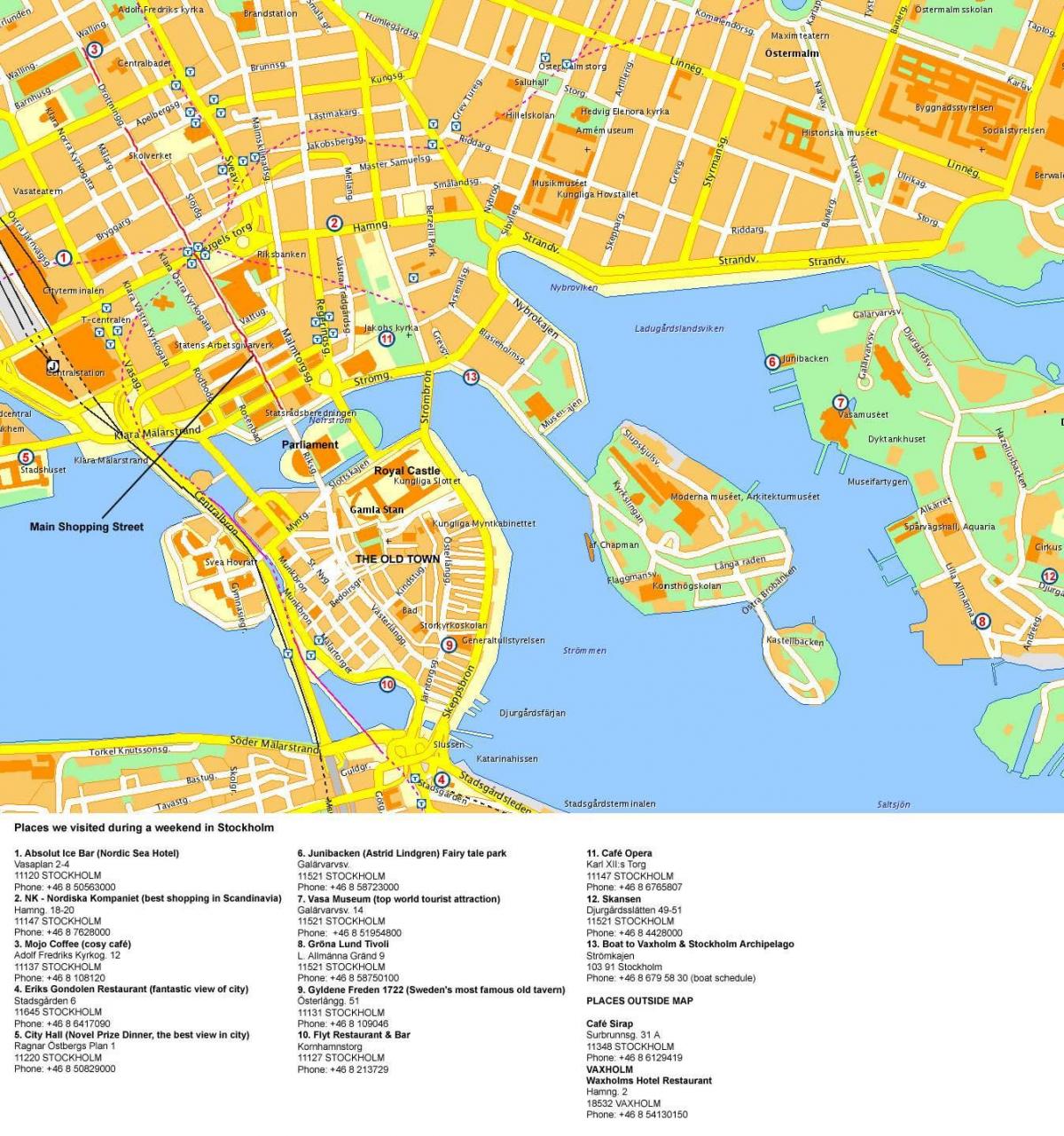 Estocolmo centro do mapa