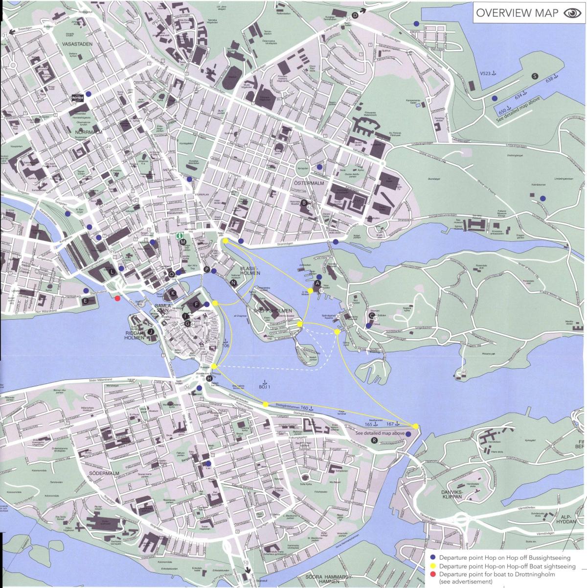 mapa de Estocolmo centro