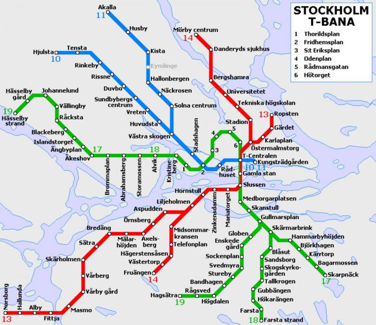 o transporte público de Estocolmo mapa