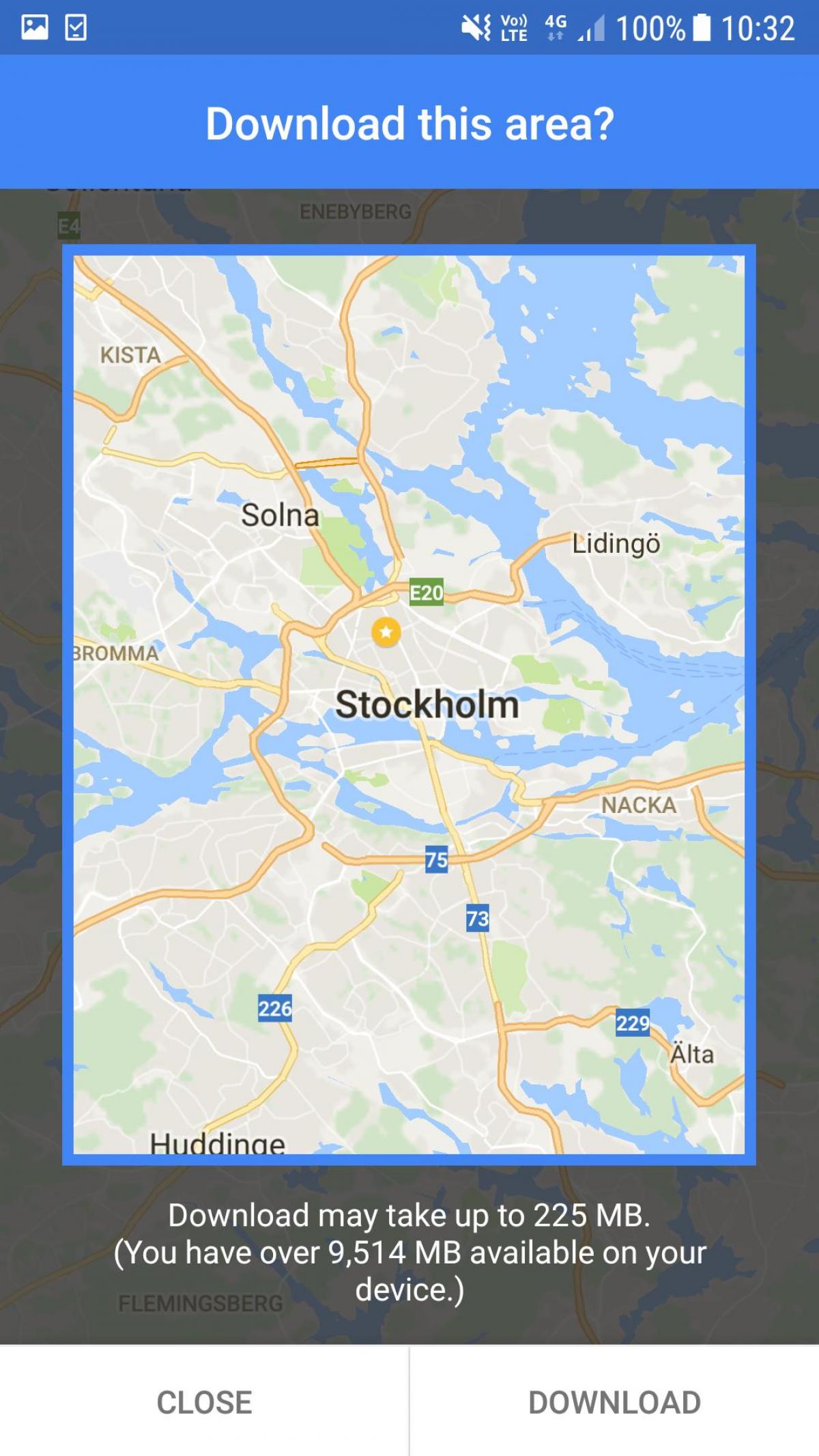 offline mapa de Estocolmo