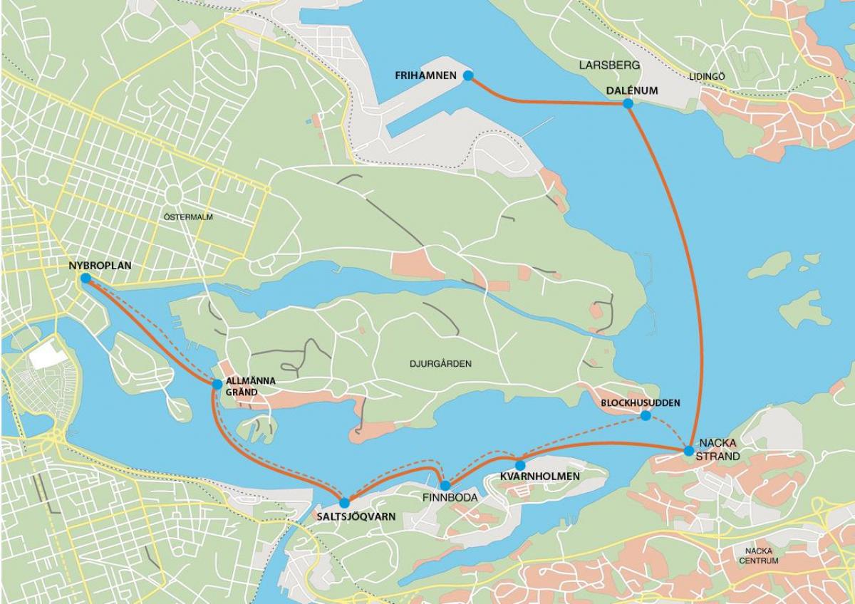 mapa de Estocolmo frihamnen