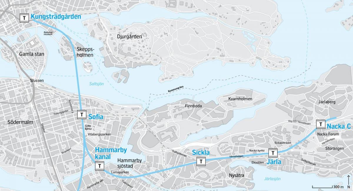 mapa de nacka Estocolmo
