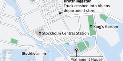 Mapa de Estocolmo, drottninggatan