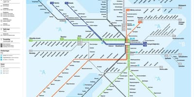 Estocolmo, a estação central de comboios mapa
