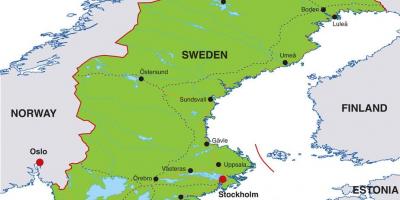 Capital da Suécia mapa