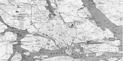 Mapa de Estocolmo e da cidade velha