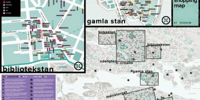 Mapa de Estocolmo de compras