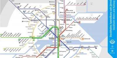 Mapa de transporte público de Estocolmo