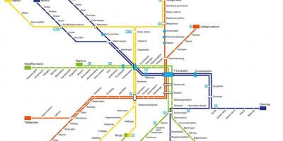 Mapa de Estocolmo de metro de arte