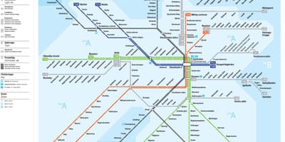 Mapa de Estocolmo de trânsito