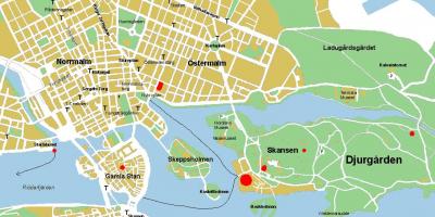 Gamla stan em Estocolmo mapa
