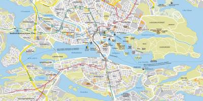 Mapa da cidade de Estocolmo