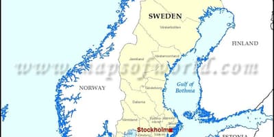 Estocolmo no mapa