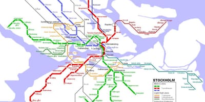 Mapa do metrô de Estocolmo