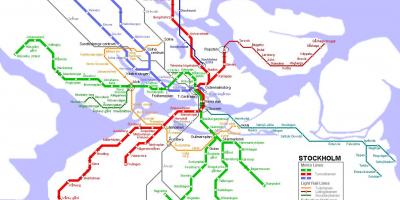 Mapa do metrô de Estocolmo