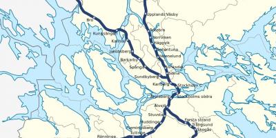 Estocolmo pendeltåg mapa