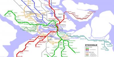 Suécia tunnelbana mapa